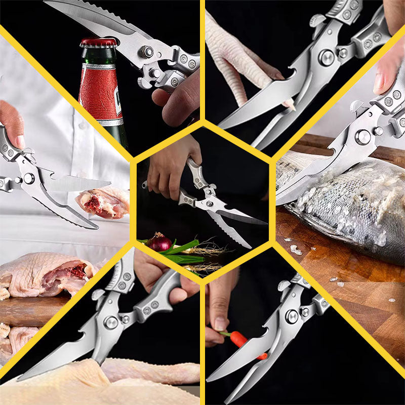 🔥 2026Hot Sale 🔥Safe Multi-Functional Stainless Steel Kitchen Scissors