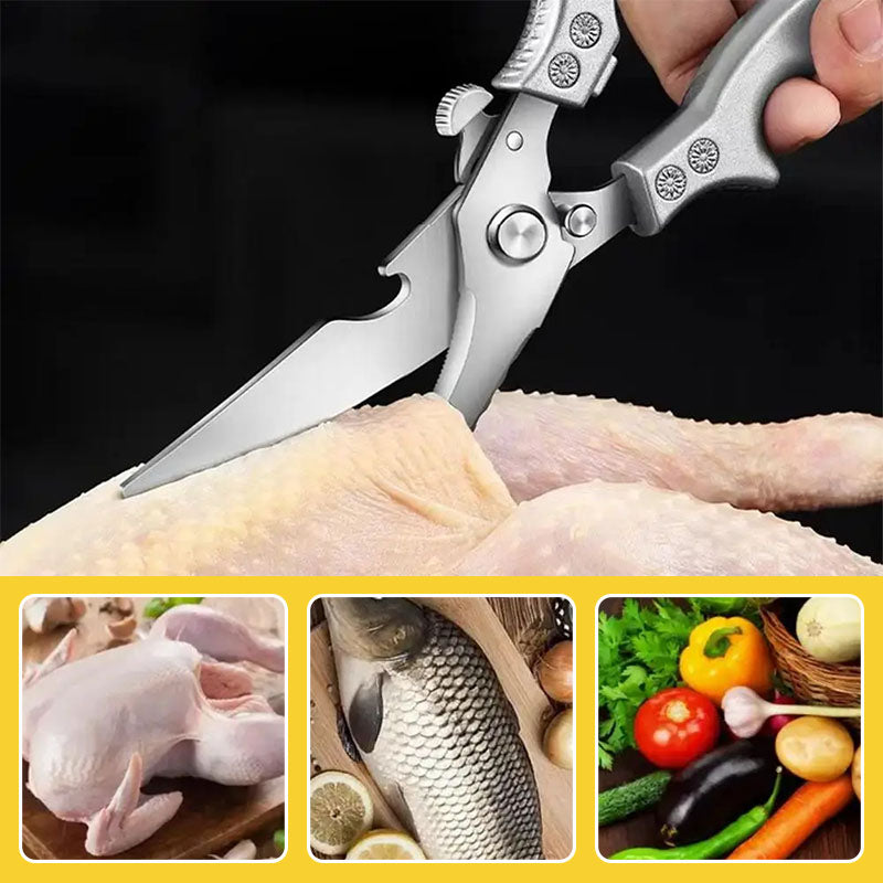🔥 2026Hot Sale 🔥Safe Multi-Functional Stainless Steel Kitchen Scissors
