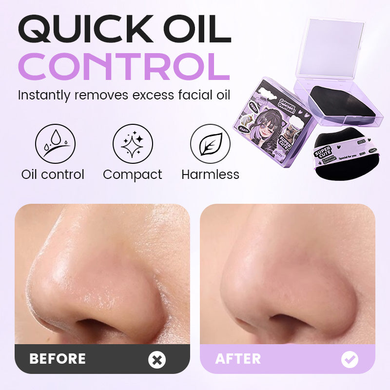 Oil-Absorbing Paper with Powder Puff