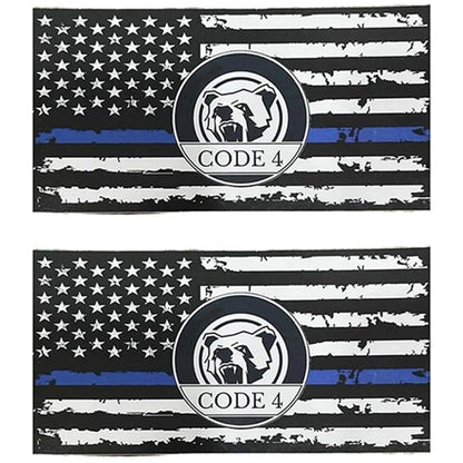 💥5PCS Thin Blue Line Sticker-Code 4