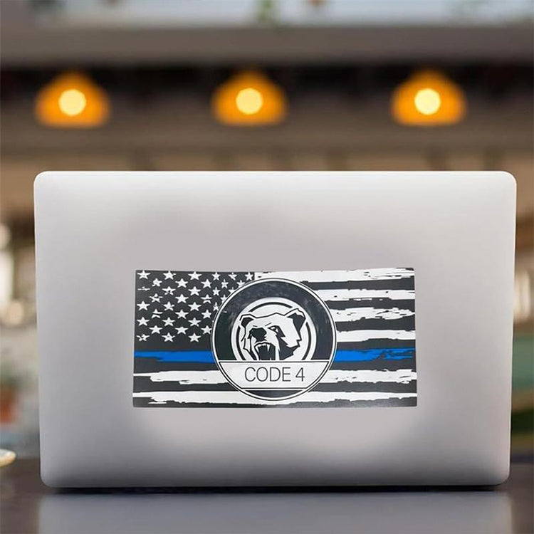 💥5PCS Thin Blue Line Sticker-Code 4
