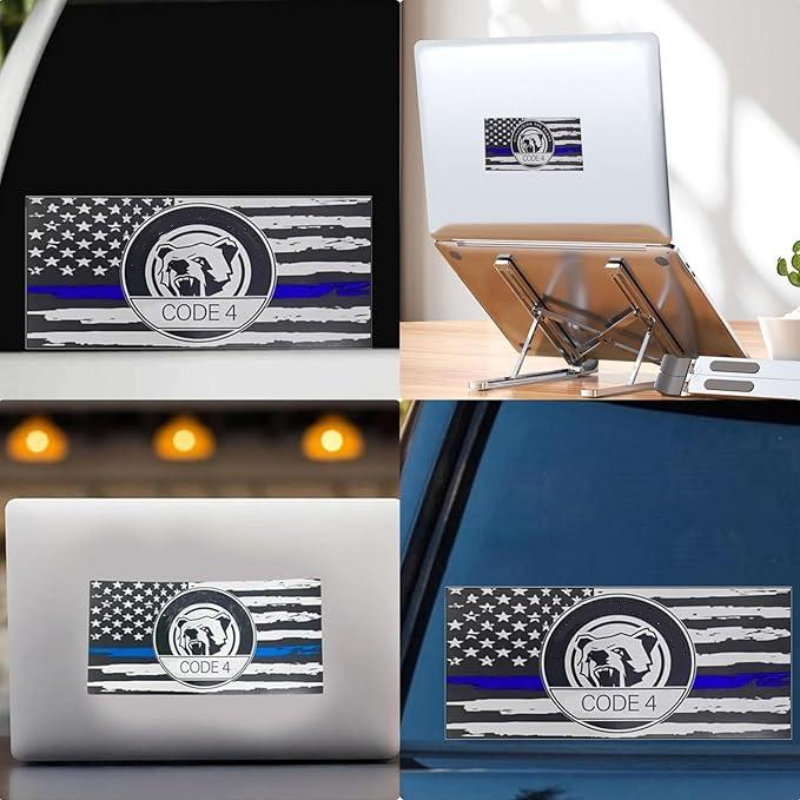 💥5PCS Thin Blue Line Sticker-Code 4