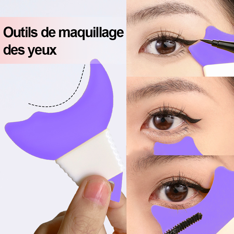 Multifunctional and reusable tool for eye makeup