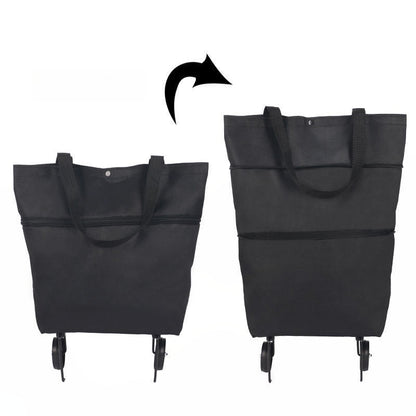 🔥🔥Last Day Promotion Only £11.99 ‼️🛒2-in-1 Foldable Shopping Cart✨Portable Lightweight Grocery Trolley