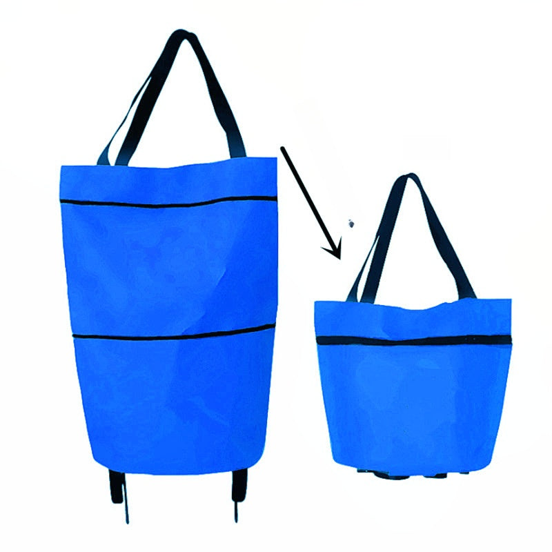 🔥🔥Last Day Promotion Only £11.99 ‼️🛒2-in-1 Foldable Shopping Cart✨Portable Lightweight Grocery Trolley