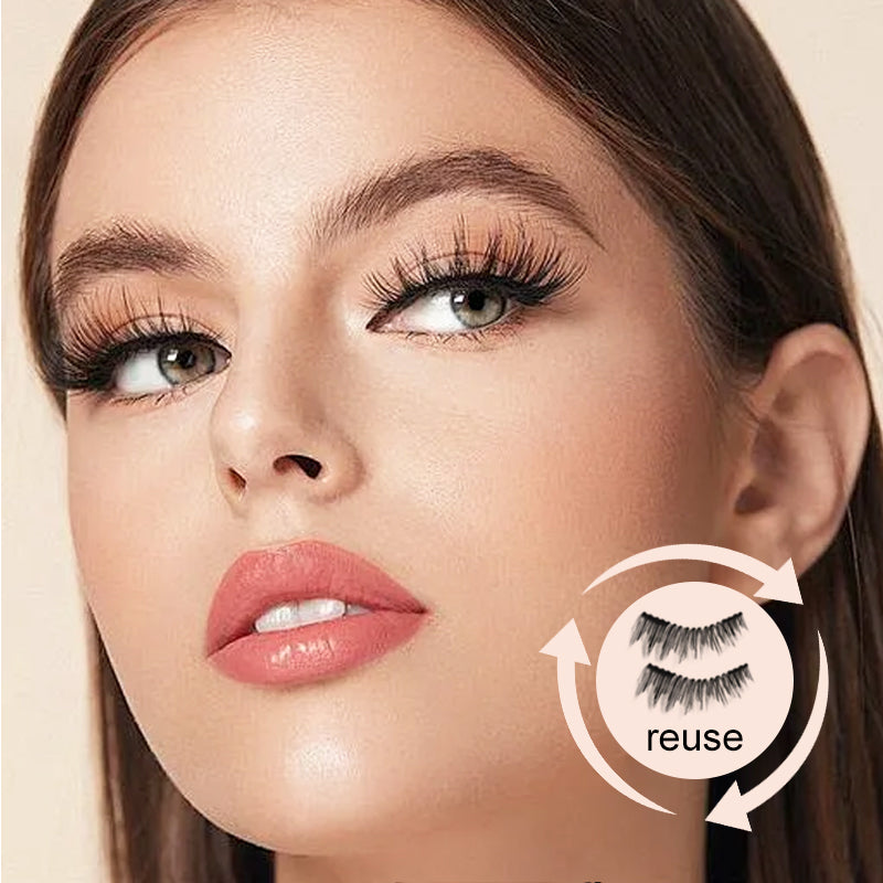 Natural Reusable Magnetic Eyelashes with Case Kit