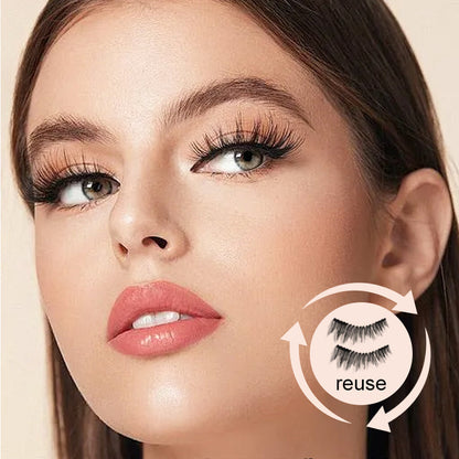 Natural Reusable Magnetic Eyelashes with Case Kit