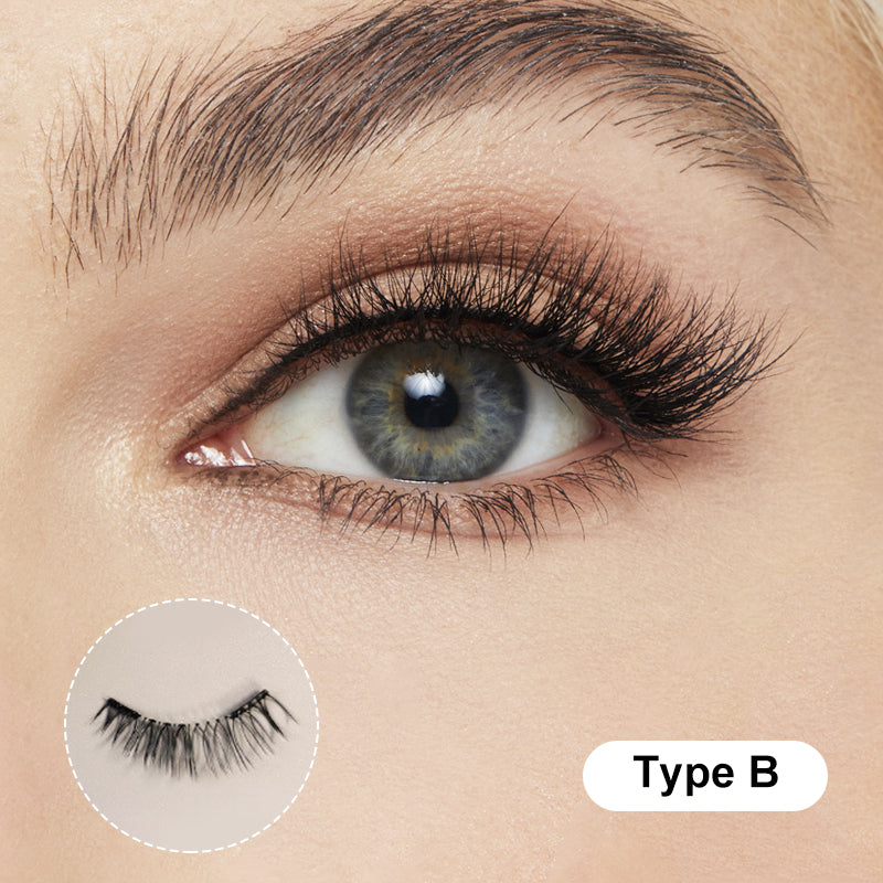 Natural Reusable Magnetic Eyelashes with Case Kit