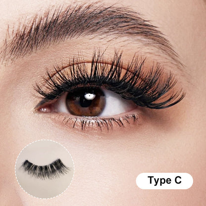 Natural Reusable Magnetic Eyelashes with Case Kit
