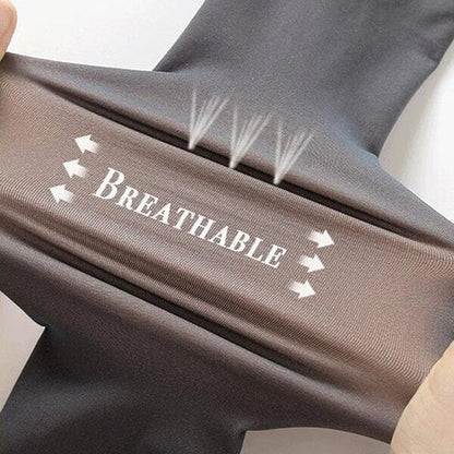 Women's Fleece Lined Tights Fake Translucent Warm Thermal Pantyhose