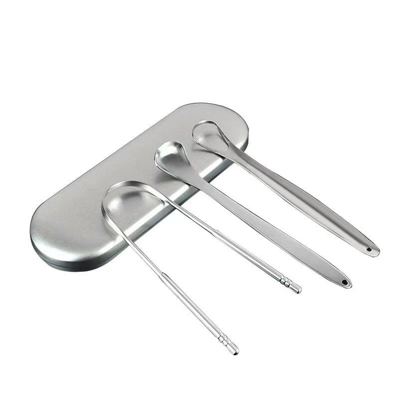 Stainless Steel Tongue Scraper Set