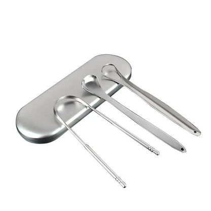 Stainless Steel Tongue Scraper Set