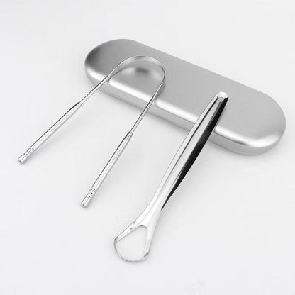 Stainless Steel Tongue Scraper Set