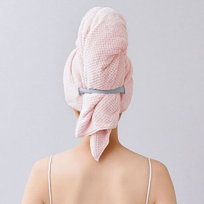 Super absorbent coral fleece hair towel 60*100cm