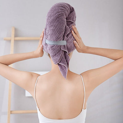 Super absorbent coral fleece hair towel 60*100cm