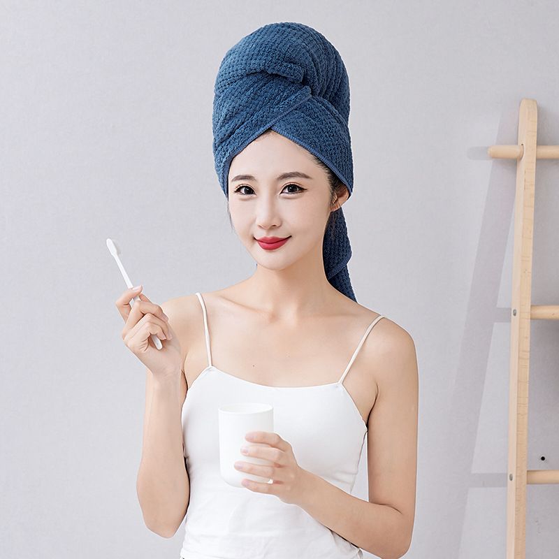 Super absorbent coral fleece hair towel 60*100cm