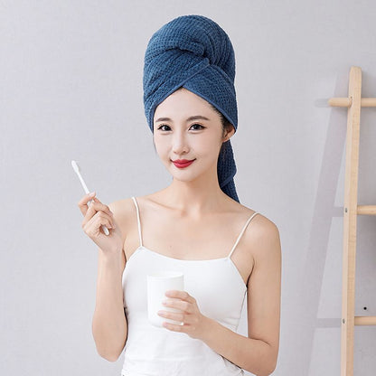 Super absorbent coral fleece hair towel 60*100cm