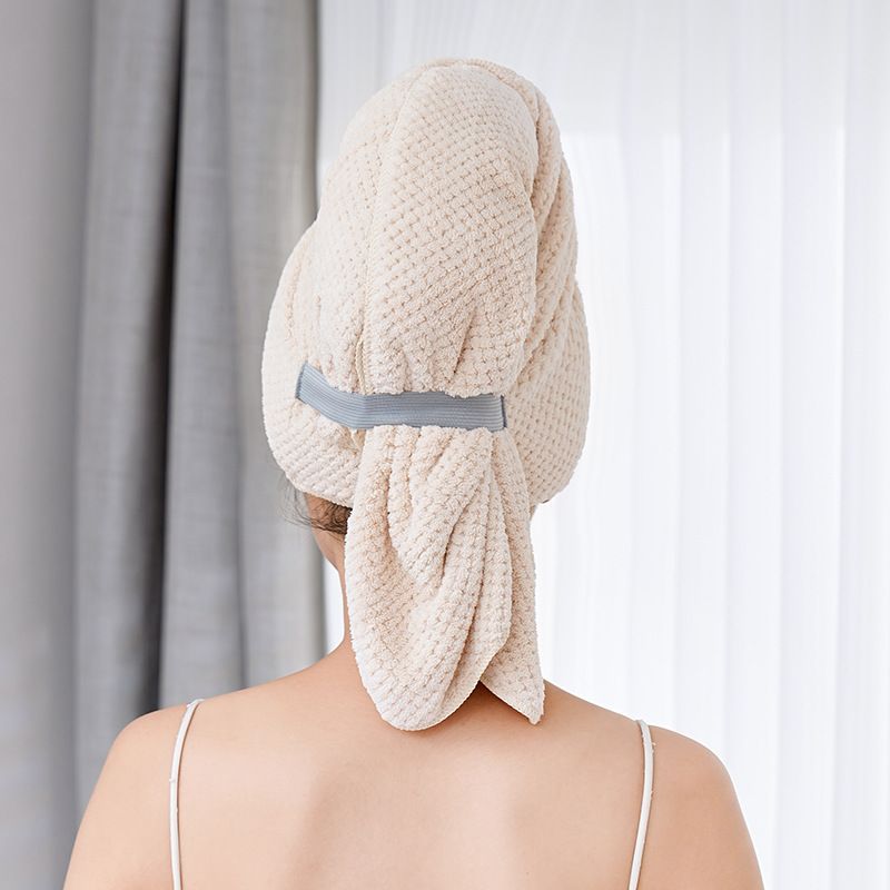 Super absorbent coral fleece hair towel 60*100cm