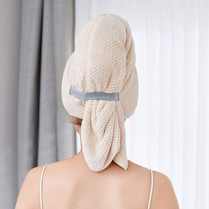 Super absorbent coral fleece hair towel 60*100cm