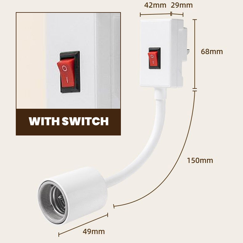 🚨 Flash Sale⚡Ends in 3 hours! ⏰⏰【High Power Bath Light Socket with Switch】✨