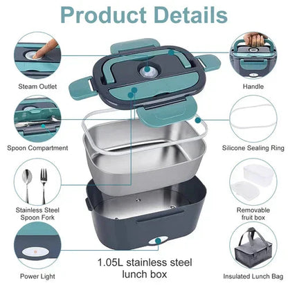 🎁NEW YEAR 2026 HOT SALE - Limited time 53% OFF🔥2-in-1 Portable Dual Voltage Electric 7-Piece Set Lunch Box