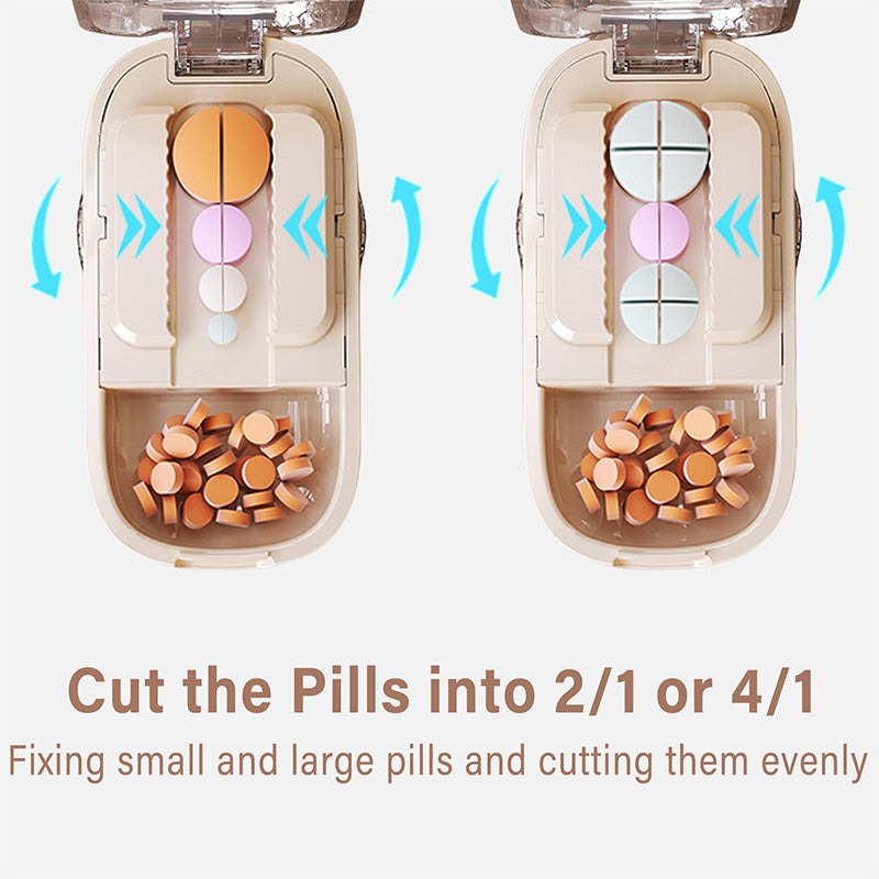 Portable Pill Box With Cutter