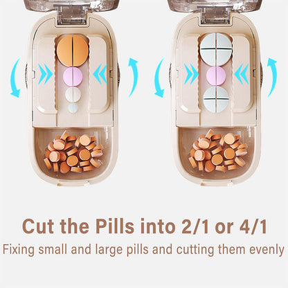 Portable Pill Box With Cutter