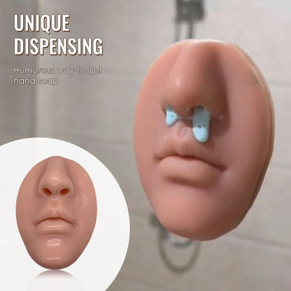 Realistic Face Nose-Blowing Soap Dispenser Toy