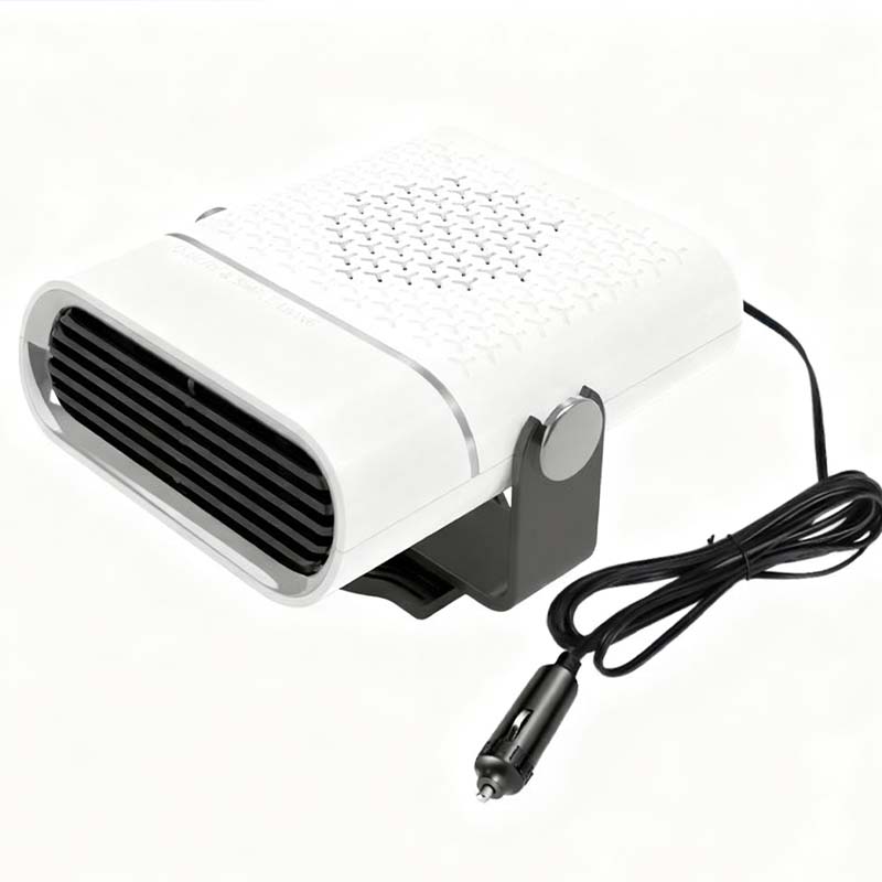 Portable 2-in-1 car fan with heating function – 360° rotatable, fast defrosting, heating and ventilation, quiet and lightweight for winter and summer!