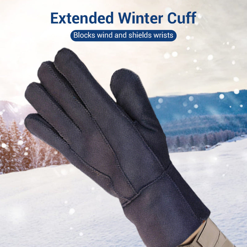 Warm Soft Lined Gloves With Extended Cuff
