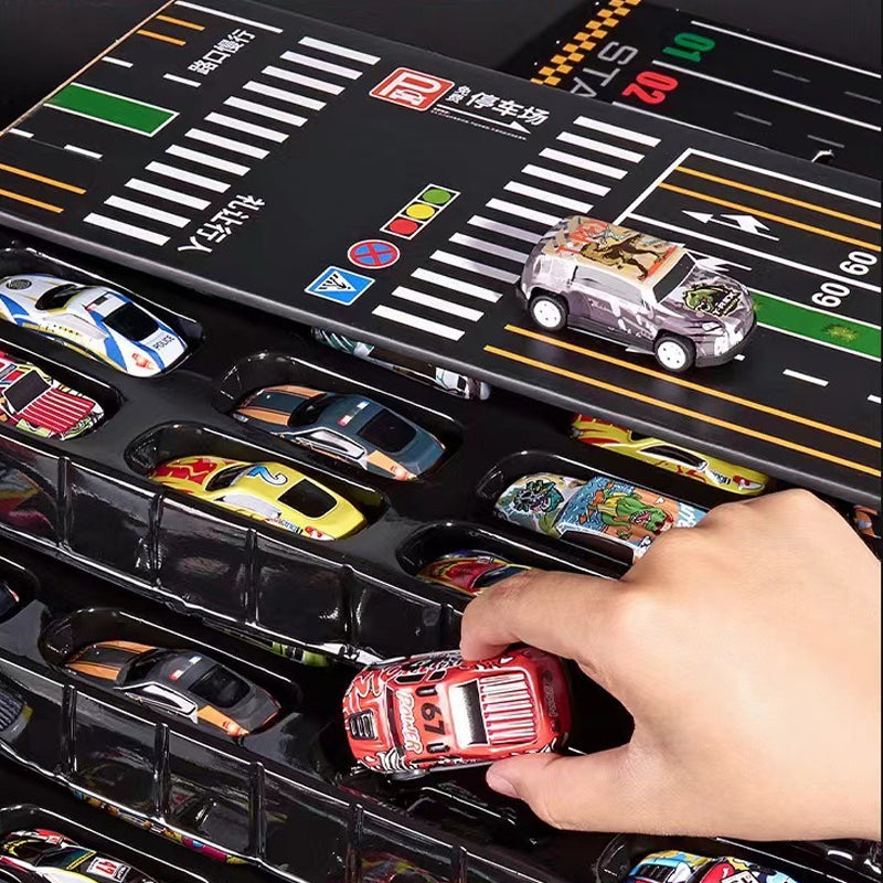 🔥Christmas Sale 50% OFF!!🔥 48 Mini Pull-Back Cars with Built-In Garage Set
