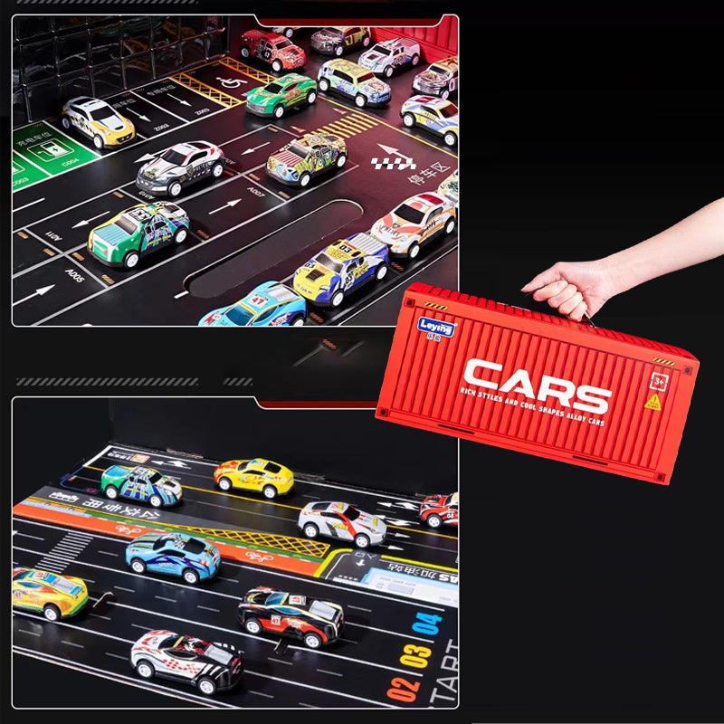 🔥Christmas Sale 50% OFF!!🔥 48 Mini Pull-Back Cars with Built-In Garage Set