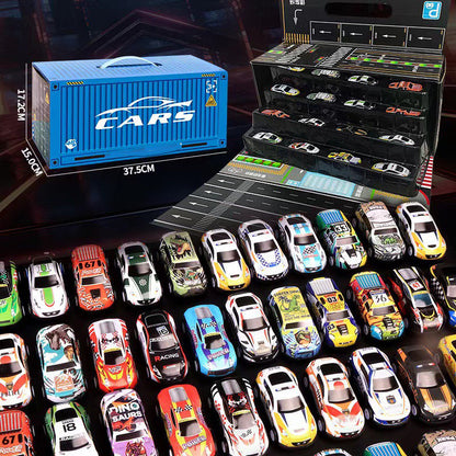 🔥Christmas Sale 50% OFF!!🔥 48 Mini Pull-Back Cars with Built-In Garage Set