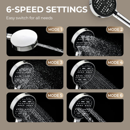 High Pressure 6-Mode Shower Head
