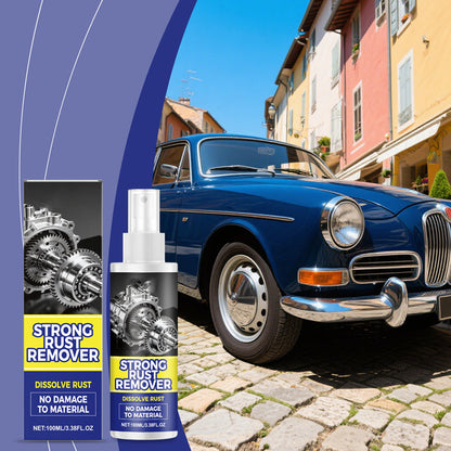 Powerful, multifunctional rust remover spray for cars – works on bumpers, exhaust pipes, and trim, effortlessly removing rust in minutes