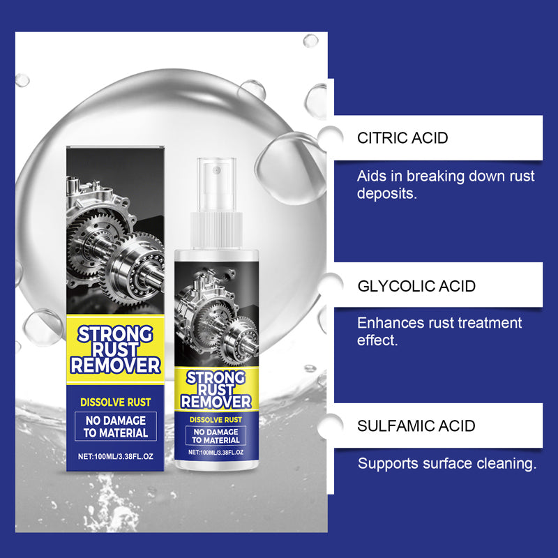 Powerful, multifunctional rust remover spray for cars – works on bumpers, exhaust pipes, and trim, effortlessly removing rust in minutes