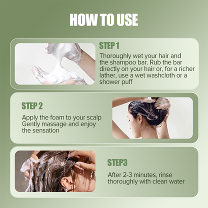 🔥Limited-Time Offer: 50% OFF!!!🔥|Natural Shampoo Bar For Strengthening Hair