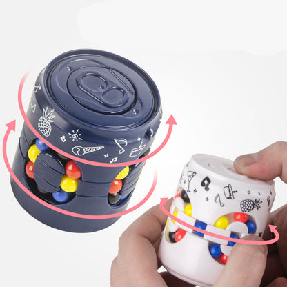 🌀 2-in-1 Educational Fidget Spinner Can Toy ✨ Fun Learning