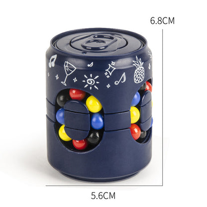 🌀 2-in-1 Educational Fidget Spinner Can Toy ✨ Fun Learning