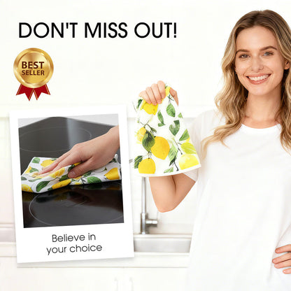 Decorative & Functional Lemon Dish Towel