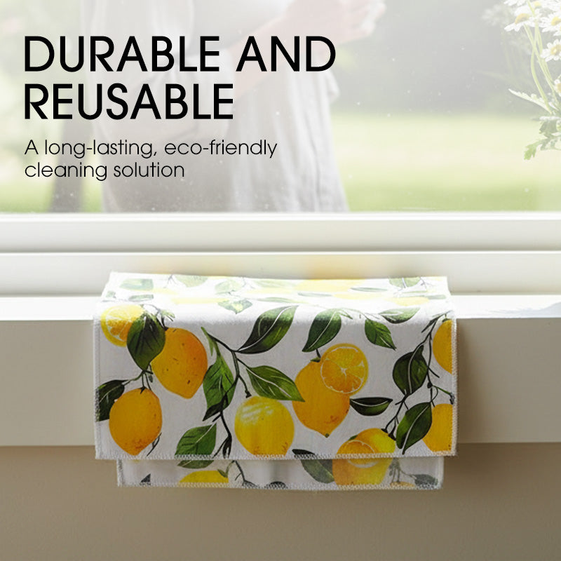 Decorative & Functional Lemon Dish Towel