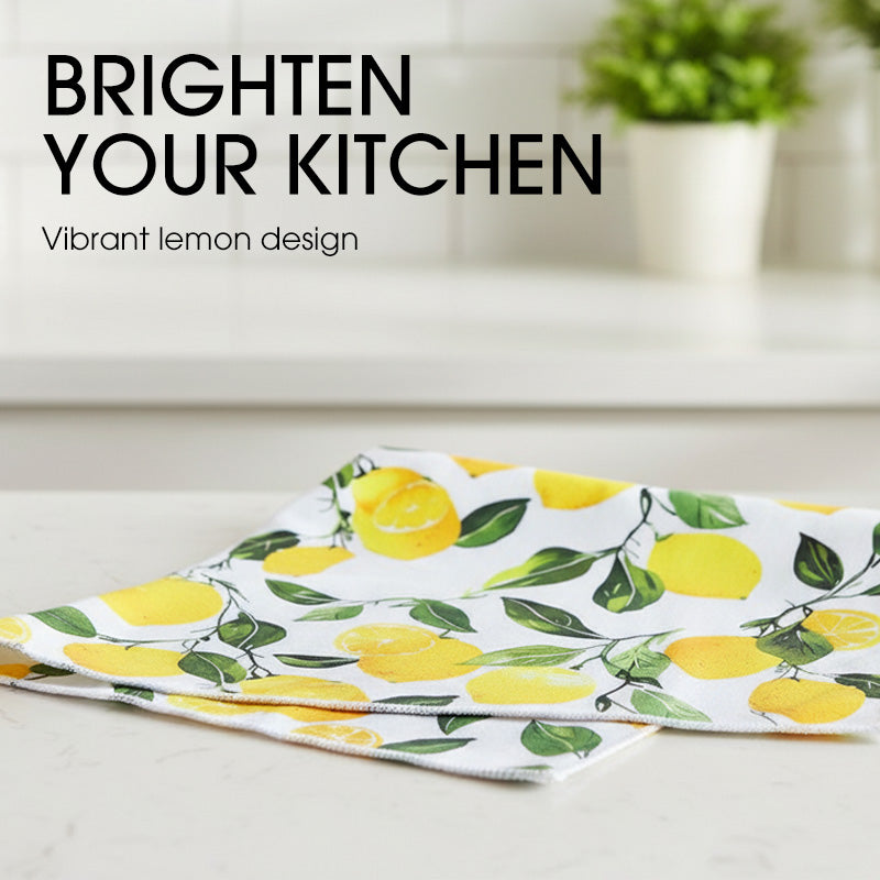 Decorative & Functional Lemon Dish Towel