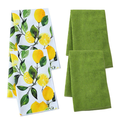 Decorative & Functional Lemon Dish Towel