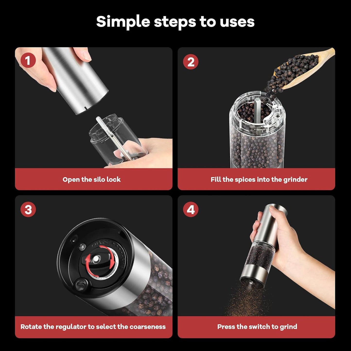 🔥Limited Time Special Offer 🔥 50% Off 🔥 Kitchenware Electric Spice Grinder