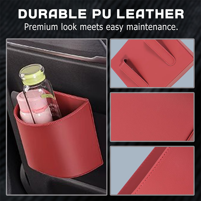 🥳2026 HOT SALE🥳💞50K+ SOLD!🚗🧺 50% OFF! Leather Car Door Cup Holder – Wide‑mouth opening, easy reach for drinks & phone. Clip‑on secure fit. PU leather, tough & stylish. 🛡️✨