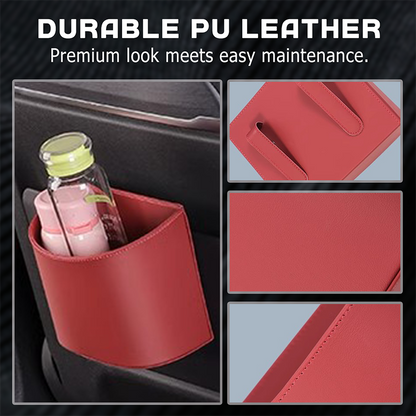 🥳2026 HOT SALE🥳💞50K+ SOLD!🚗🧺 50% OFF! Leather Car Door Cup Holder – Wide‑mouth opening, easy reach for drinks & phone. Clip‑on secure fit. PU leather, tough & stylish. 🛡️✨