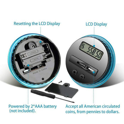 ⏰Watch Savings Grow – Digital Money Box with Auto Coin Counting & Target Setting