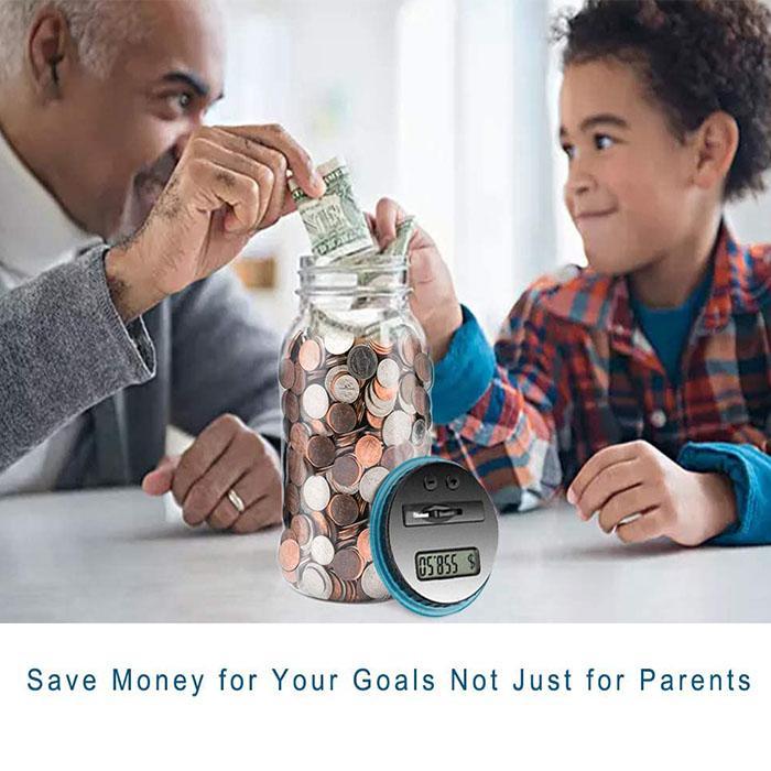 ⏰Watch Savings Grow – Digital Money Box with Auto Coin Counting & Target Setting