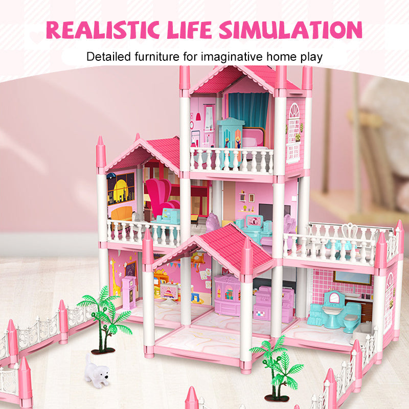 📢📢49% OFF!!⏰DIY Luminous Princess Castle Dollhouse