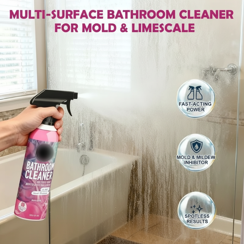 ❄️Summerfresh 50% OFF!✨Bathroom Limescale & Mould Stain Cleaner – Multi-Surface Spray